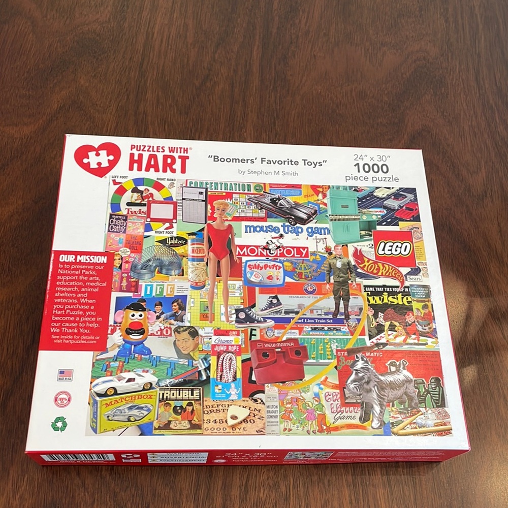 1,000 piece puzzle-Boomers Favorite Toys